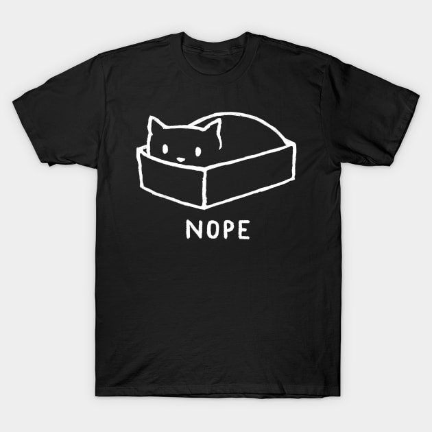 Nope Cat T-Shirt by FoxShiver